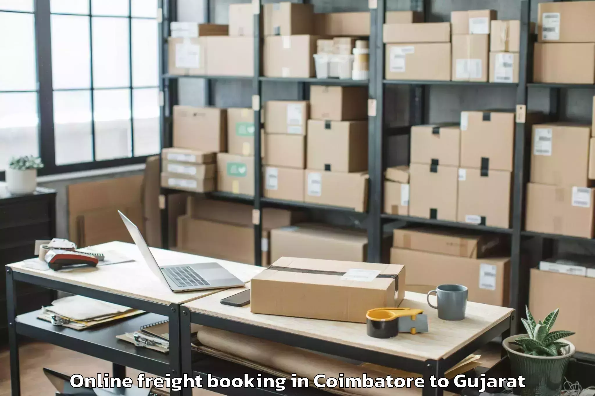 Book Coimbatore to Bhavnagar Online Freight Booking Online